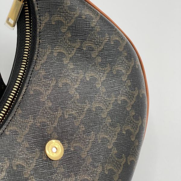 【12期0利率】CELINE AVA TRIOMPHE標誌印花牛皮革中號手袋【全新閒置】 