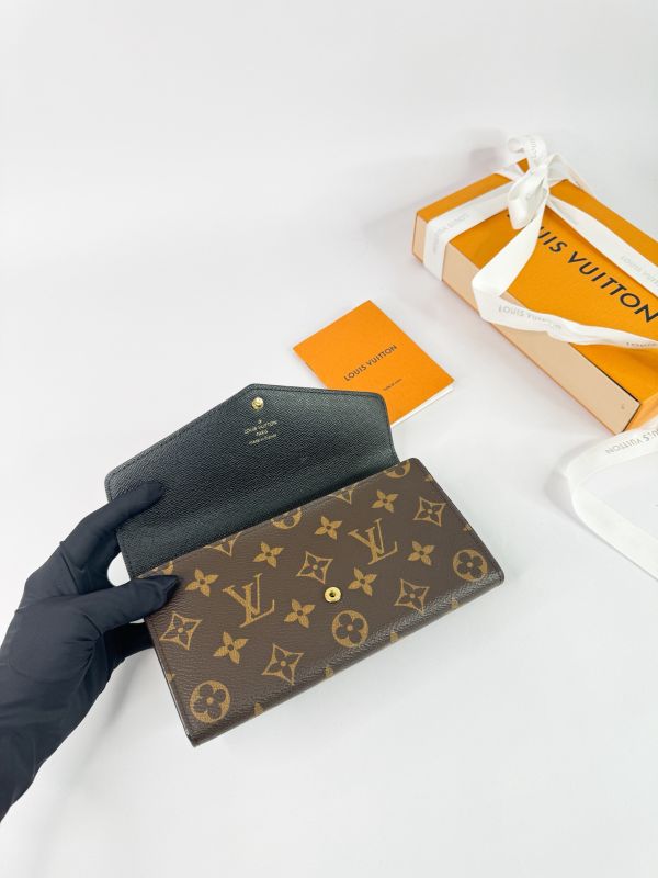 【分期0利率】LV SARAH 拚色長夾【9成新】 