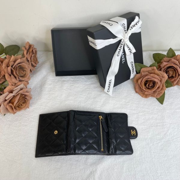 【12期0利率】CHANEL COCO三折短夾【9成新】 