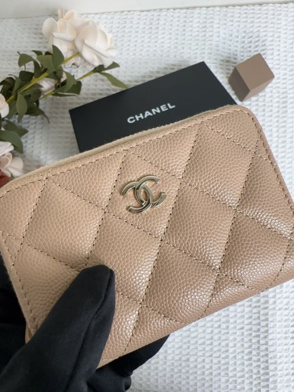 【12期0利率】CHANEL COCO經典牛皮拉鍊零錢包【99成新】 