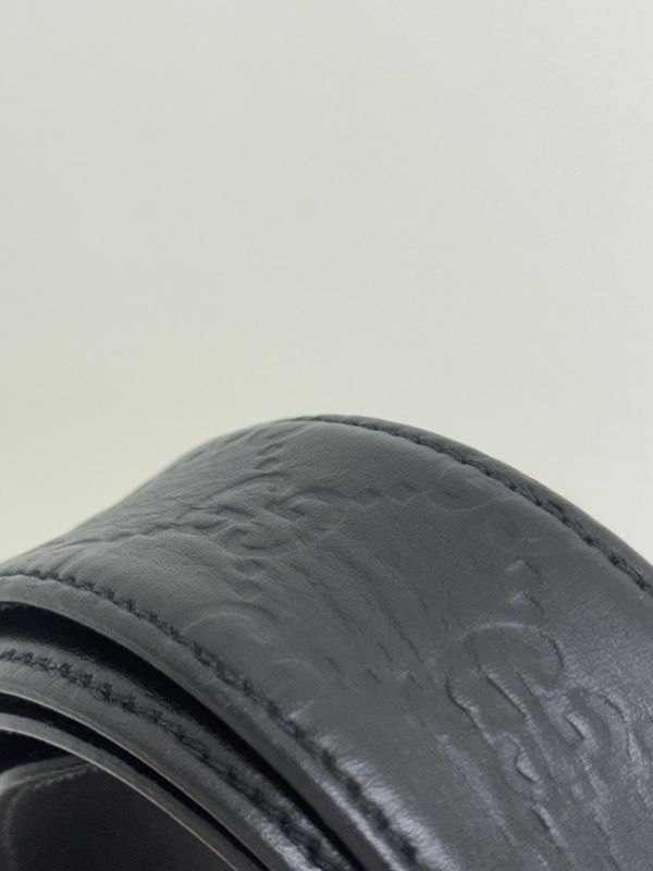 【9成新】GUCCI  Signature皮革皮帶 115CM 