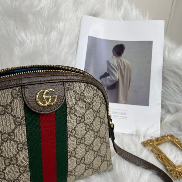【9.5成新】【12期0利率】GUCCI 經典Ophidia系列 GG Supreme 貝殼包 