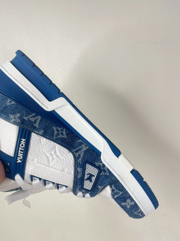 【分期0利率】LV Trainer Sneaker 深藍  9碼【99成新】 