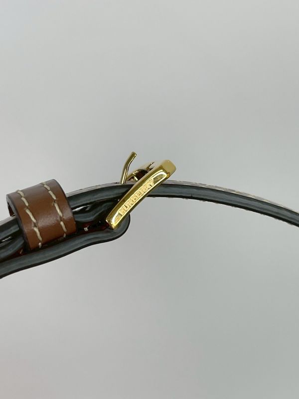 【分期0利率】BURBERRY TB帆布翻蓋郵差包【95成新】 