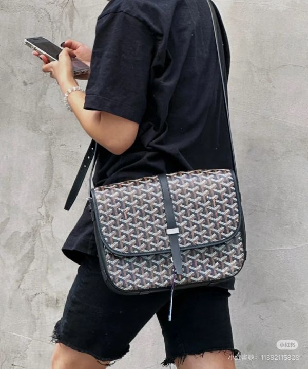 【99成新】GOYARD Belvédère MM 郵差包 