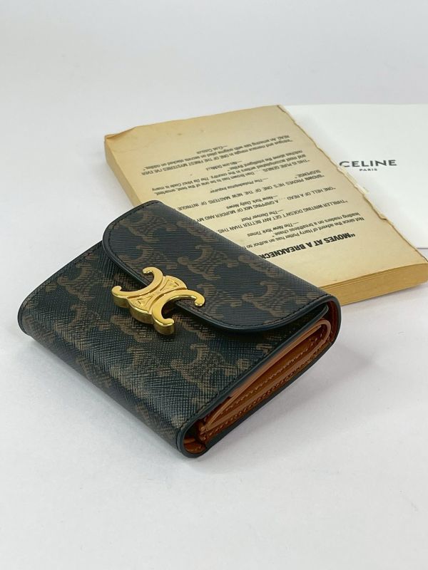 【分期0利率】CELINE凱旋門三摺短夾【95成新】 