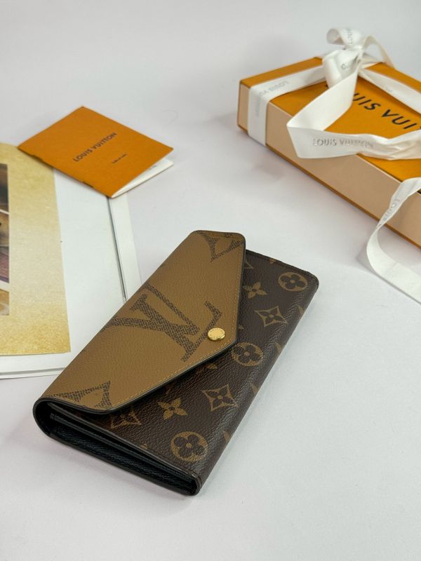 【分期0利率】LV SARAH 拚色長夾【9成新】 