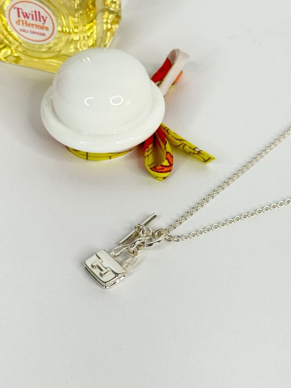 【分期0利率】HERMES CONSTANCE包造型純銀T扣項鍊【全新品】 