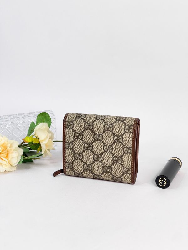 【95成新】GUCCI 1955 零錢袋對開短夾 
