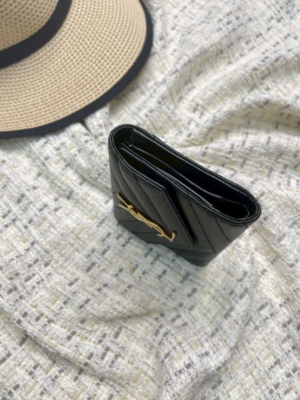 【分期0利率】YSL 魚子醬三折短夾 【9成新】 