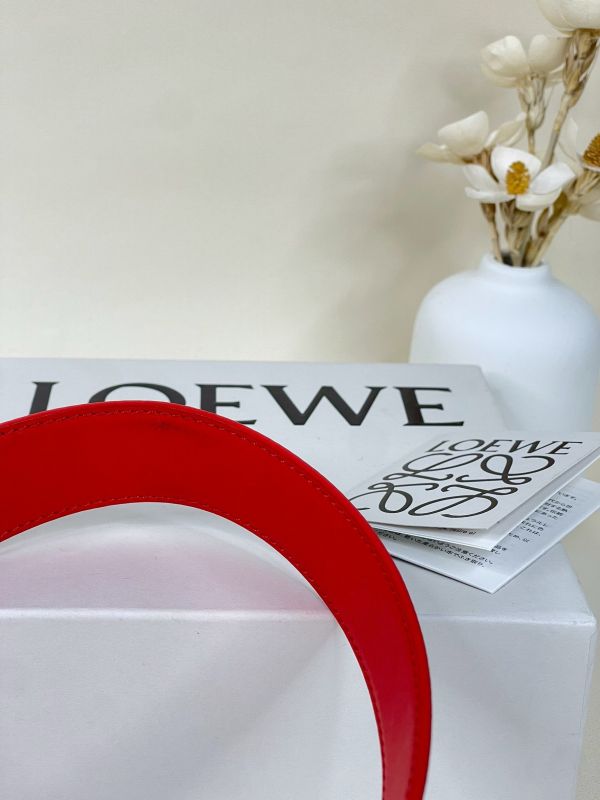 【分期0利率】LOEWE 光滑小牛皮雙面皮帶 3公分【95成新】 
