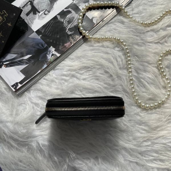 【12期0利率】CHANEL COCO經典牛皮拉鍊零錢包【85成新】 