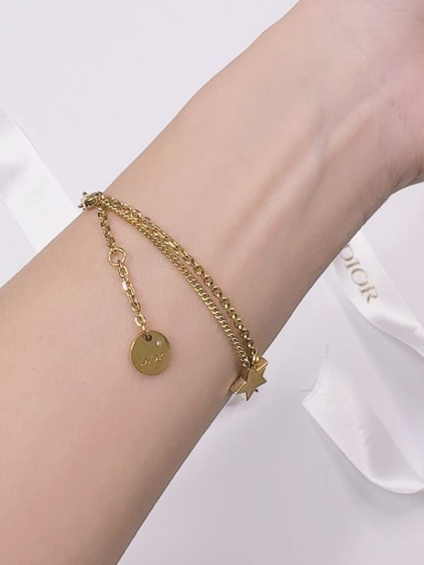 【95成新】DIOR Petit CD 雙鏈手鍊 