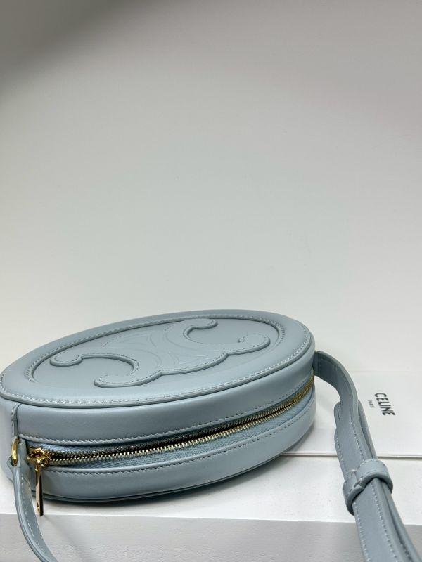 【95成新】CELINE 迷你月餅包  冰藍色 