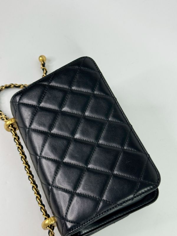 【99成新】CHANEL 雙金球迷你口蓋包 