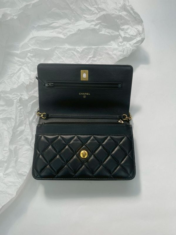 【95成新】CHANEL 羊皮金球 WOC 