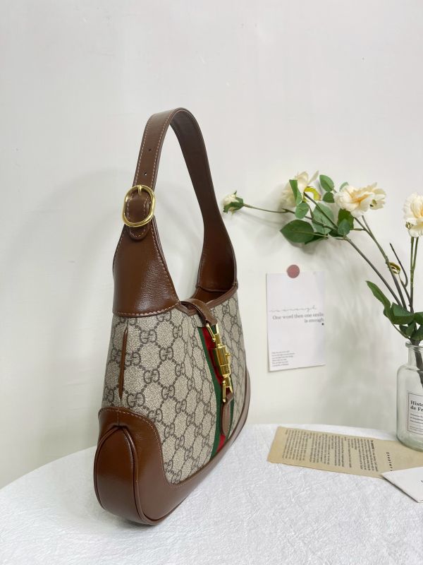 【分期0利率】GUCCI Jackie 經典1961緹花拼接兩用包【95成新】 