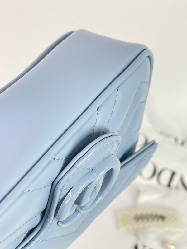 【95成新】GUCCI GG馬夢絎縫皮革鍊帶腰/肩背包 