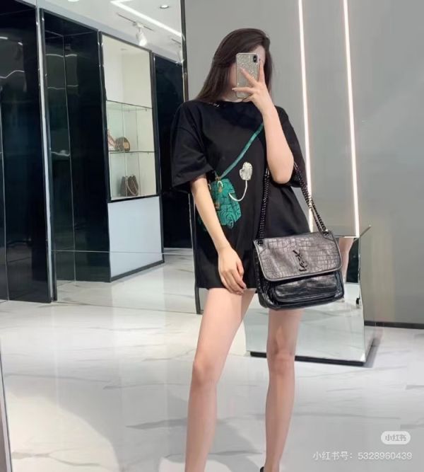 【分期0利率】YSL 鱷魚壓紋NIKI 中號【95成新】 