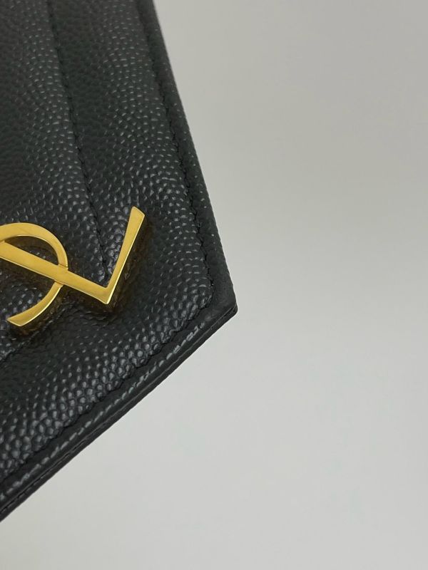 【95成新】YSL WOC 魚子醬鍊包黑金 19.5CM 