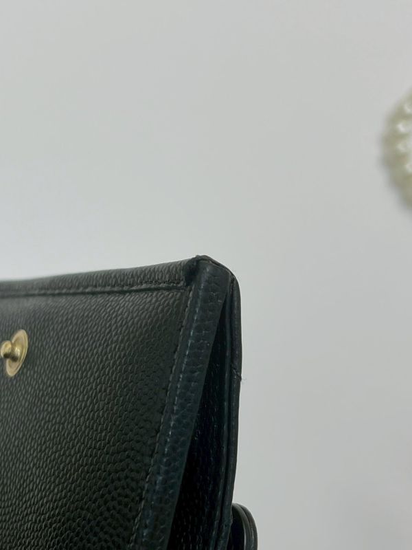 【9成新】CHANEL  COCO迷你雙層三折短夾 