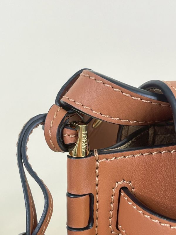 【分期0利率】LOEWE MINI GATE 雙層包 焦糖【95成新】 