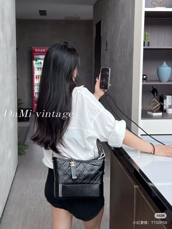 【99成新】CHANEL  Gabrielle hobo 芯片款流浪包 中號 