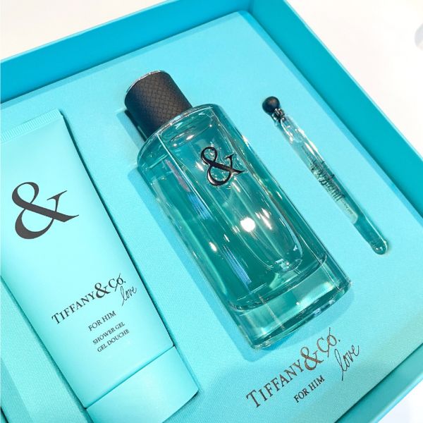 【12期0利率】Tiffany & Love for Him 愛語男性淡香水禮盒(淡香水90ml 淡香水4ml 沐浴乳100ml) 