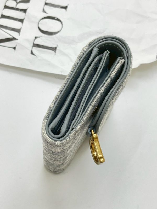 【95成新】DIOR SADDLE LOTUS 老花三折短夾 