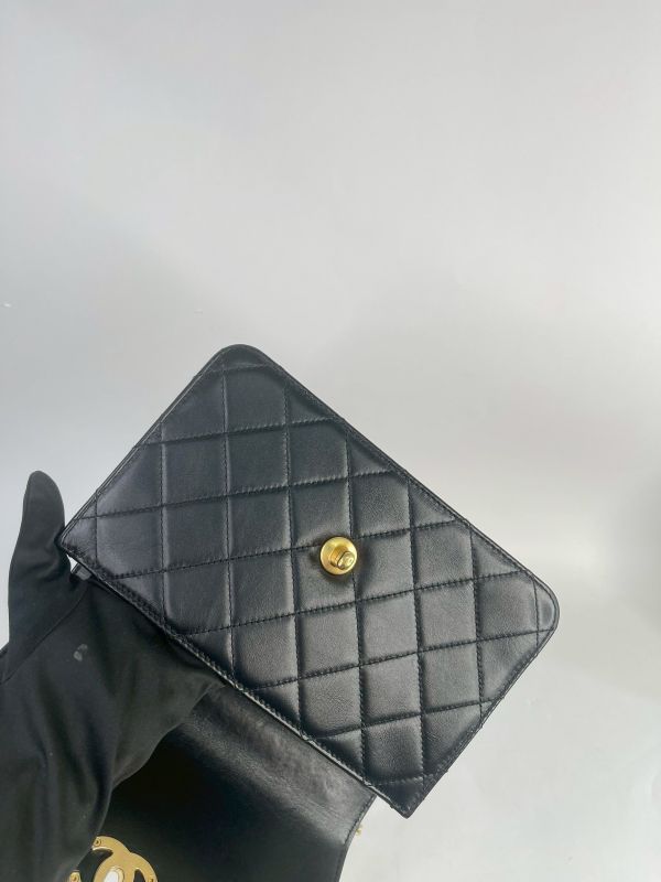 【95成新】CHANEL 雙金球口蓋包 