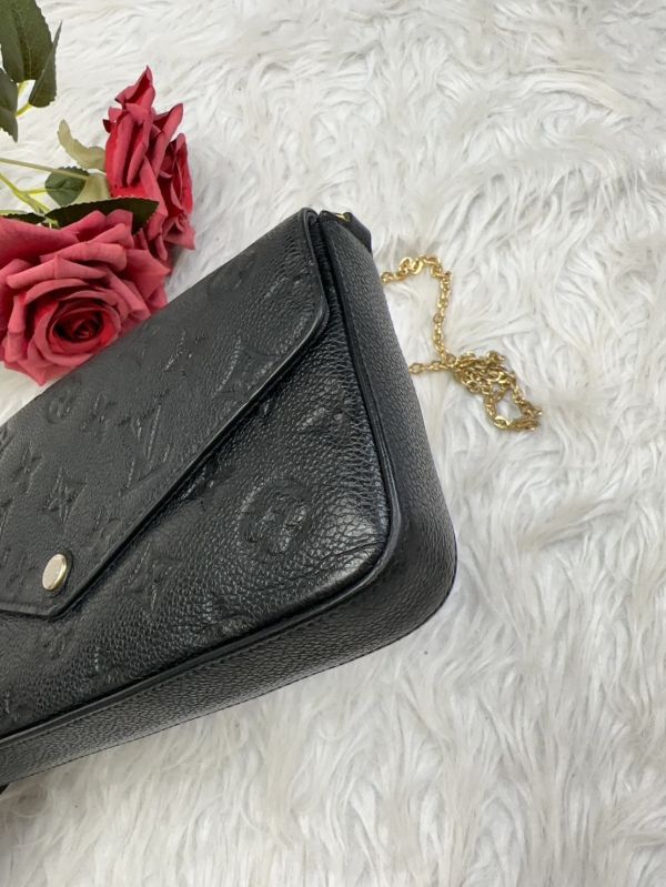 【12期0利率】LV Félicie Pochette 舊款壓紋老花三合一 (非絨布內裡)【21年9月台灣購證】【88成新】 