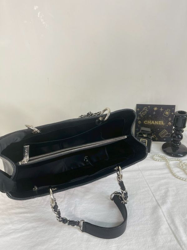 【分期0利率】CHANEL GST 雙C LOGO 荔枝牛皮托特包【95成新】 