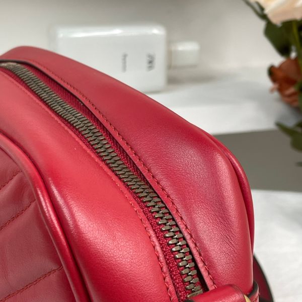 【9成新】【12期0利率】GUCCI GG Marmont 24CM 拉鍊相機包 