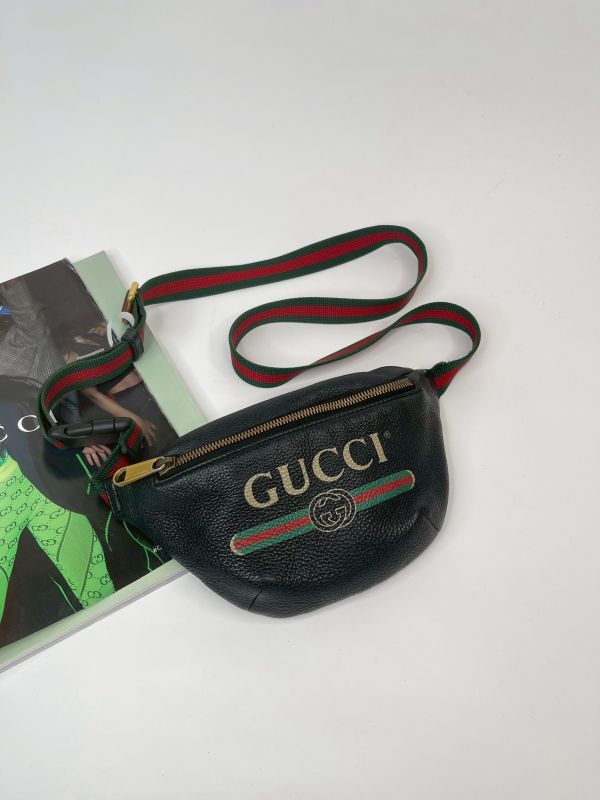 【分期0利率】GUCCI 皮革迷你腰包  95公分【85成新】 