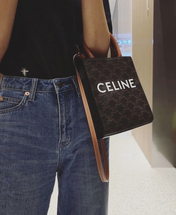 【6期0利率】CELINE 滿版凱旋門迷你帆布包 女款 