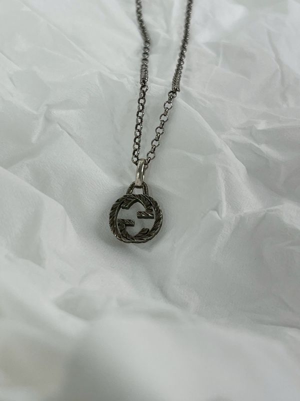 【分期0利率】GUCCI Interlocking  925純銀項鍊 【95成新】