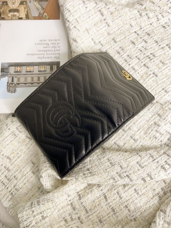 【分期0利率】GUCCI GG Marmont 三折零錢短夾 【9成新】 