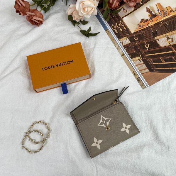 【12期0利率】LV Victorine三折短夾 最火斑鳩灰配色 【9.9成新】 