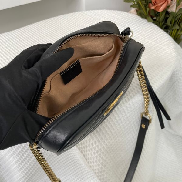 【85成新】【12期0利率】Gucci GG Marmont拉鍊相機包 