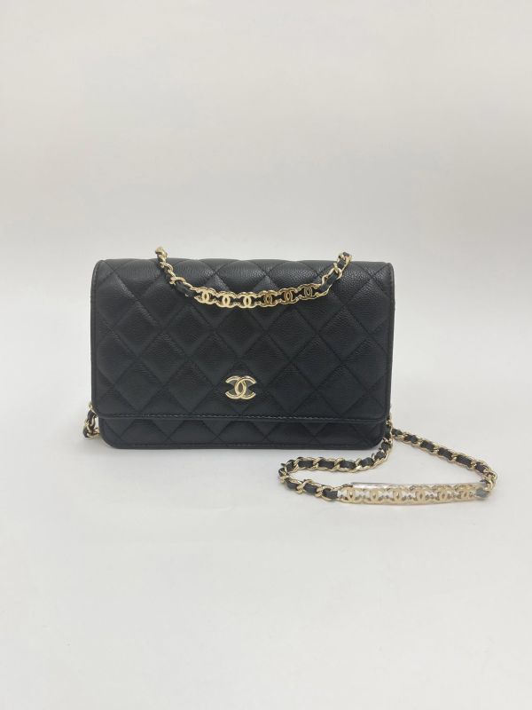 【95成新】CHANEL 22P 雙C鍊帶 WOC 