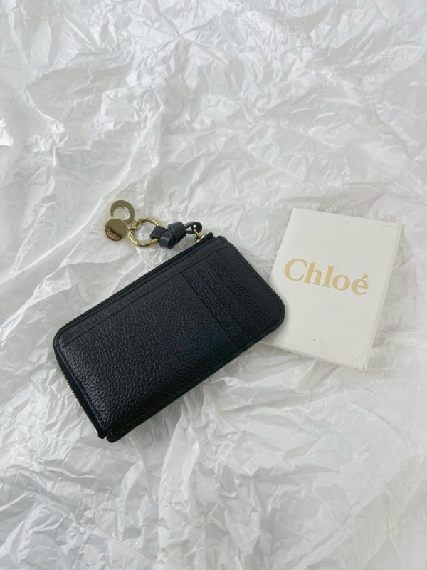 【9成新】CHLOE L字拉鍊零錢卡包 