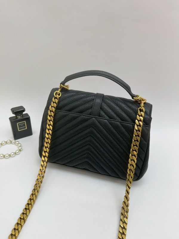 【9成新】YSL COLLèGE中性絎縫皮革手袋 