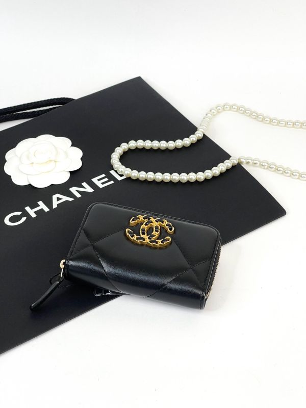 【95成新】CHANEL 24C 19拉鍊零錢卡包 