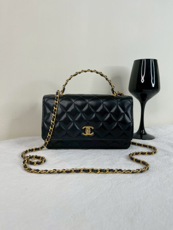 【分期0利率】CHANEL 23P 提把手機包 【9成新】 