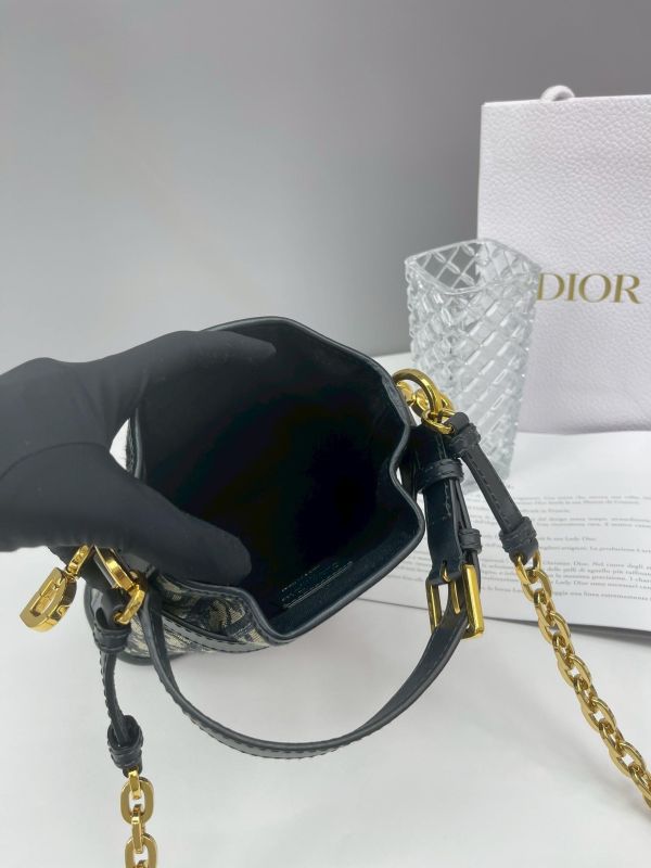【9成新】DIOR C'EST 老花水桶包 中號 