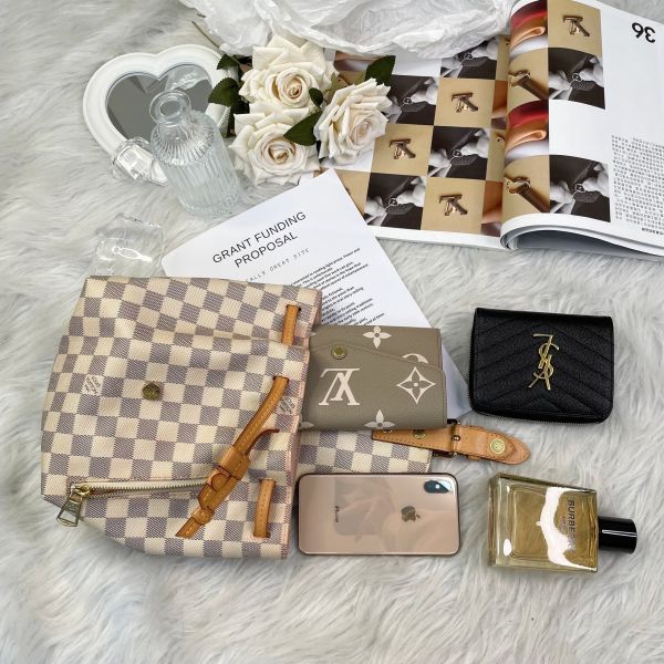 【12期0利率】LV SPERONE BB  棋盤格小書包【85成新】 