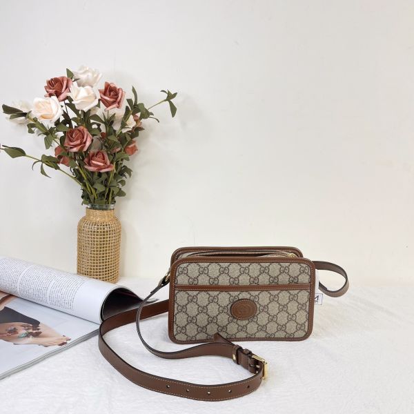 【12期0利率】GUCCI  Retro GG Supreme 斜背方包【95成新】 