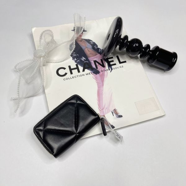【12期0利率】CHANEL 19 拉鍊零錢包【23年台灣購證】【9成新】 