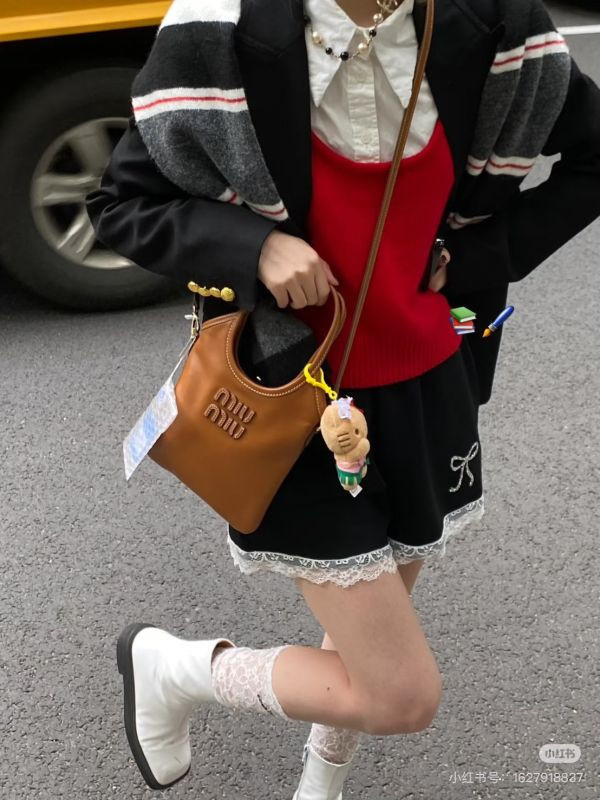 【95成新】MIUMIU IVY 皮革手提包 MINI 