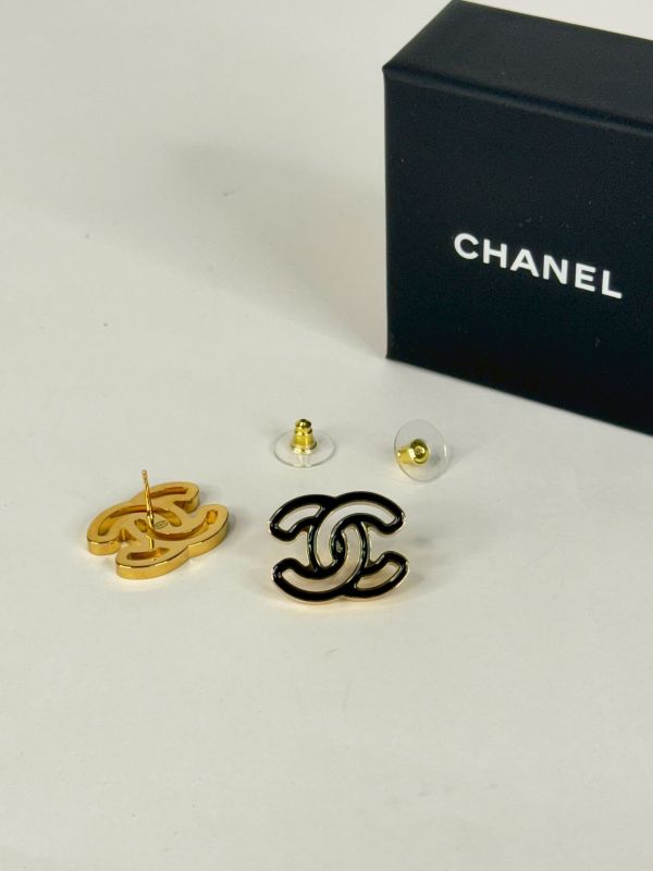 【分期0利率】CHANEL 24A鏤空琺瑯雙C耳針【未使用閒置品】 